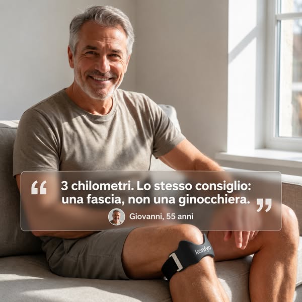 Non un tutore per il ginocchio. Una fascia.