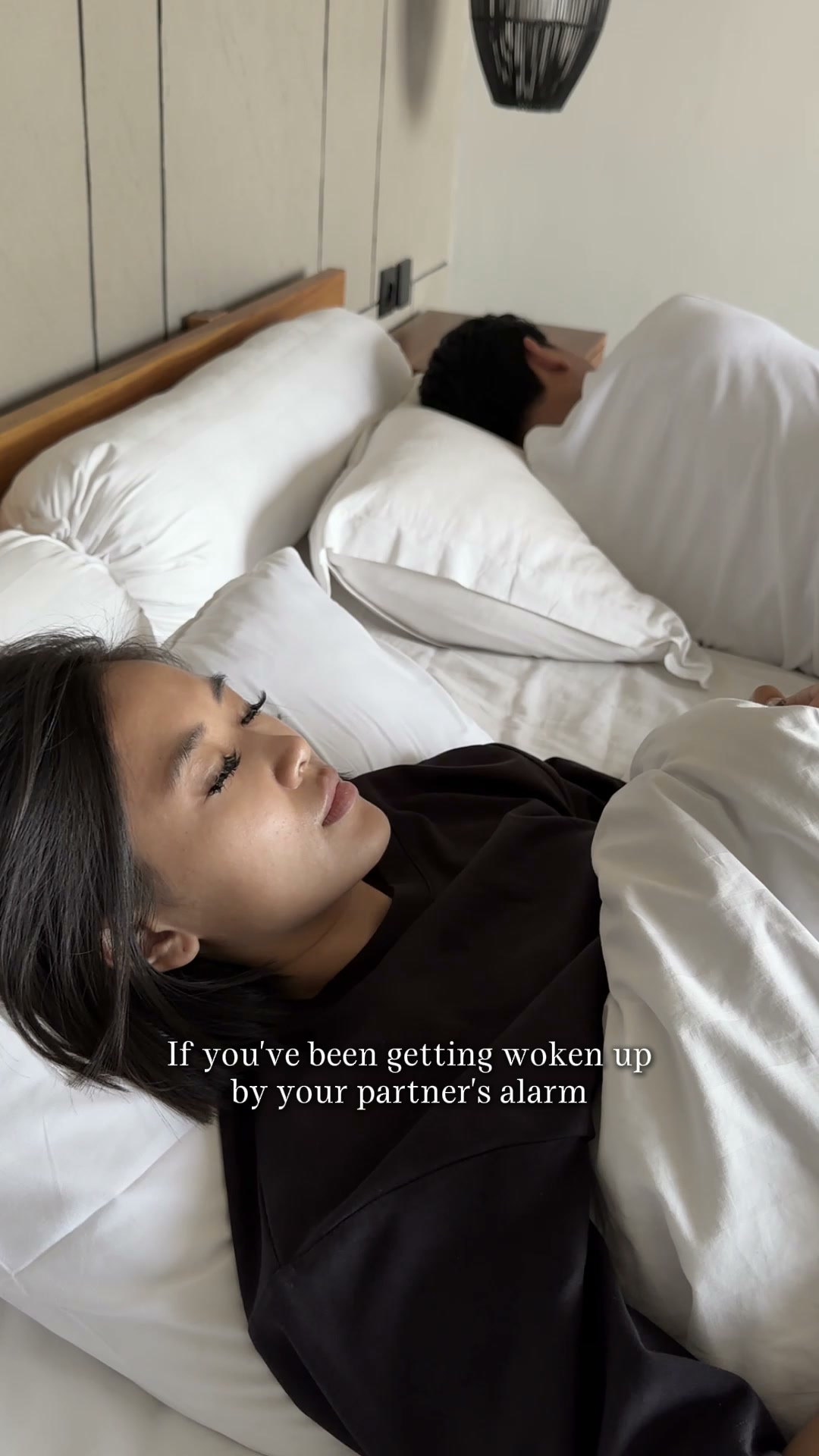 Sleep through his alarm