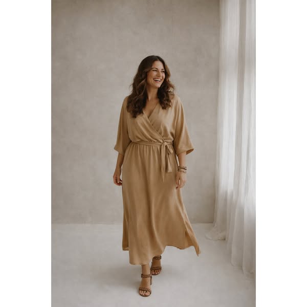 Jurk Jet Licht Camel