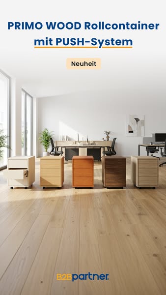 PUSH-Rollcontainer PRIMO WOOD