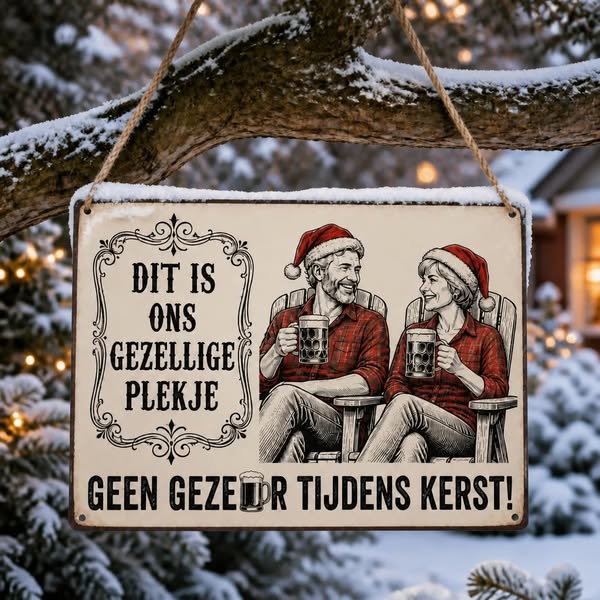 Geen Gezeur Tijdens Kerst! (Het leukste retro kerstbord voor thuis)