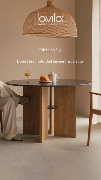 Mesa de comedor Figa antracita ø 120 cm