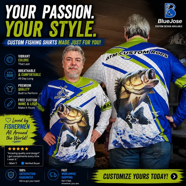 Turn Your Fishing Passion Into a One-of-a-Kind Shirt.