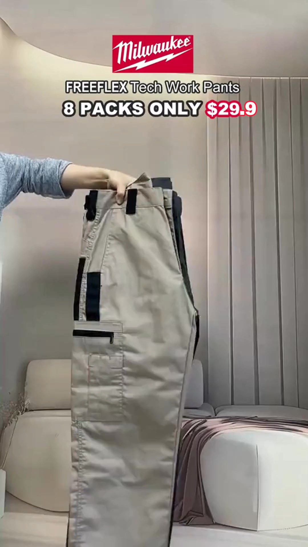 8-PACK Work Pants Only $29.9!