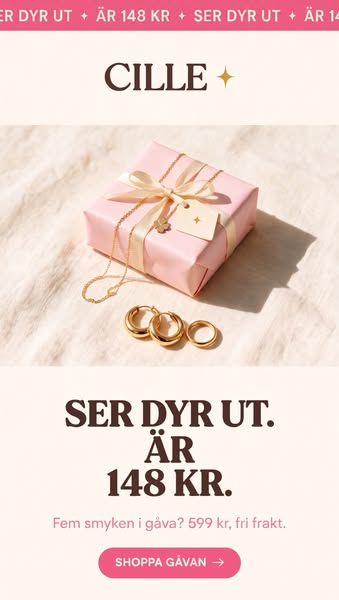 Presenten som ser dyr ut