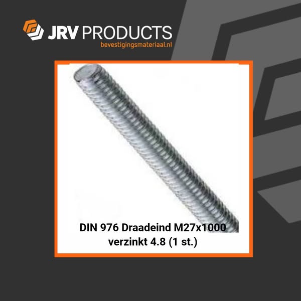 DIN 976 Draadeind M27x1000 verzinkt 4.8 (1 st.) - Hardware > Building Materials