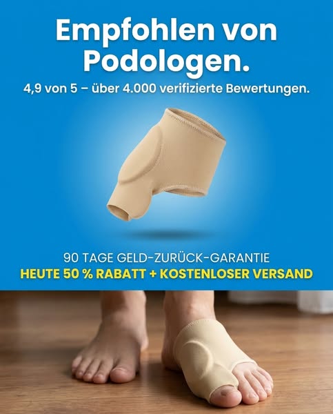 Endlich. Eine Hallux-valgus-Behandlung, die wirklich wirkt — ohne Operation.