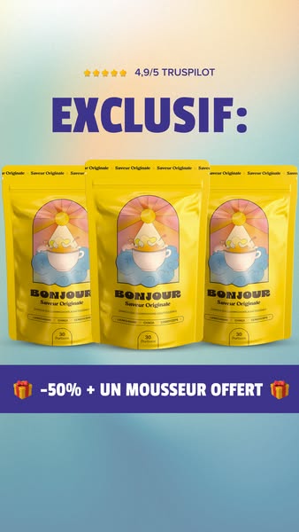 50% + mousseur offert et livraison gratuite !