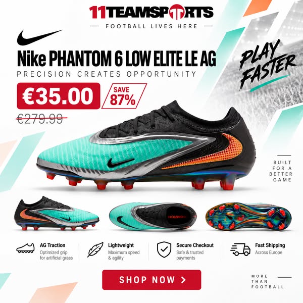 Elite Football Boots Up to 87% Off