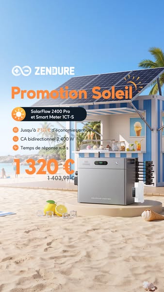 SolarFlow 2400 Pro 丨1CT-S pour 1€