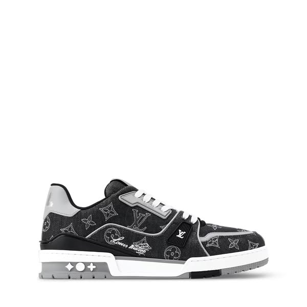 Graphite Monogram Denim LV Trainer