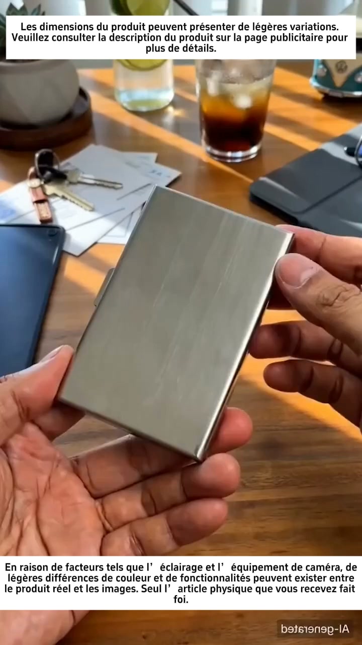 Porte-cartes en métal anti-RFID