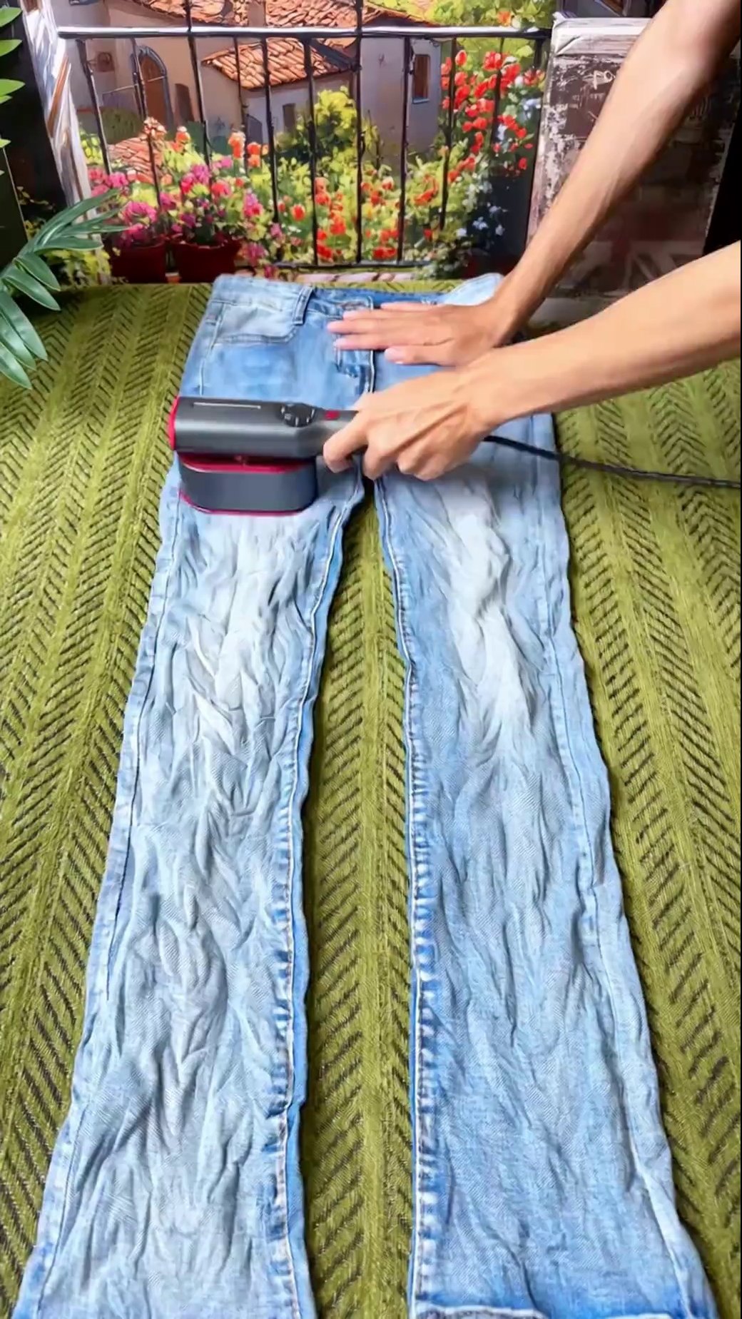 Need one compact tool for flat pressing and vertical steaming?