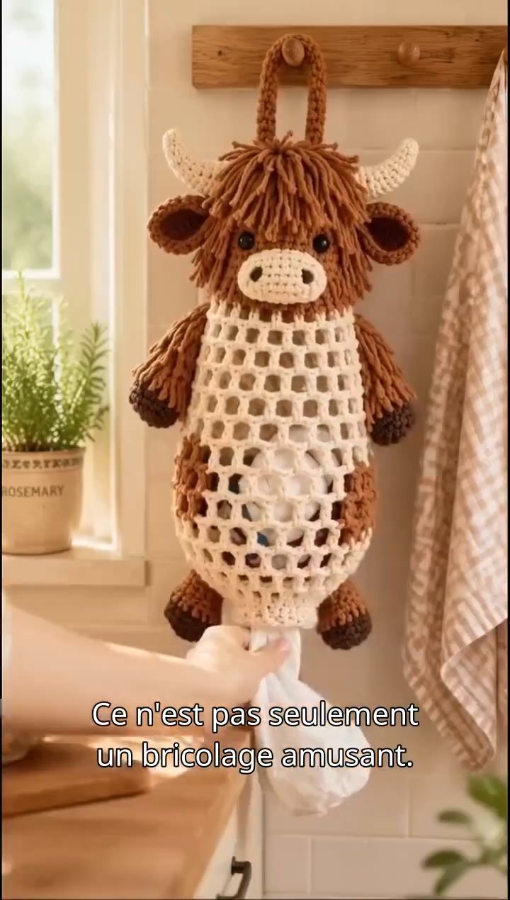 Turn Your Crochet Hobby Into Something Adorable AND Useful! Meet the Animal Bag Holder You'll Love Making!