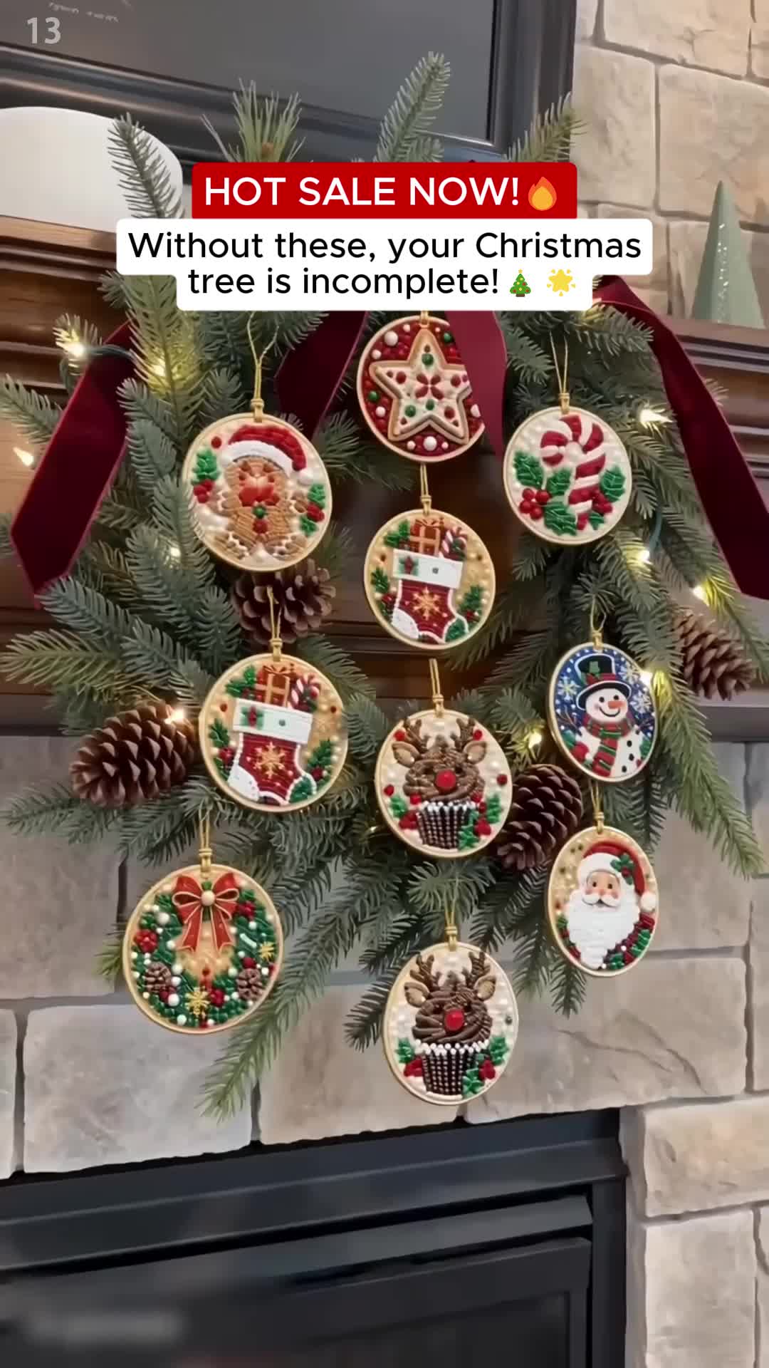 Christmas DIY Diamond Painting Ornaments