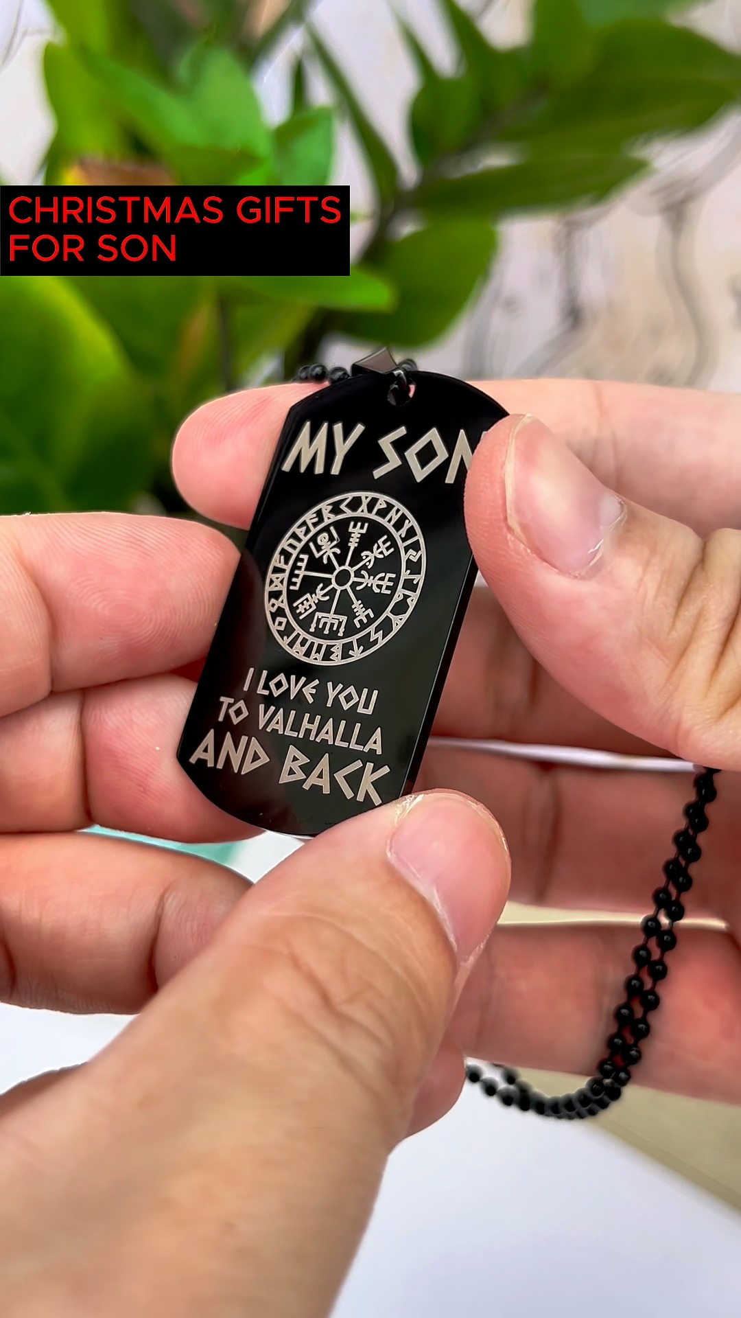 Viking dog tag-Dad to Son