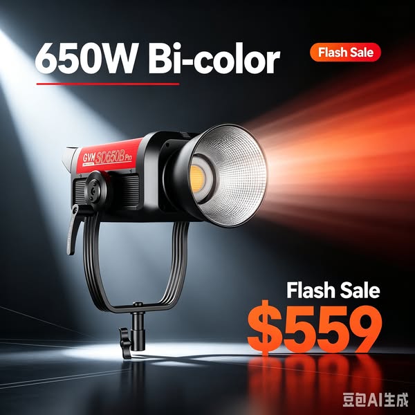 GVM Pro SD650B Bi-Color LED Monolight(Includes a free 15''*23'' softbo