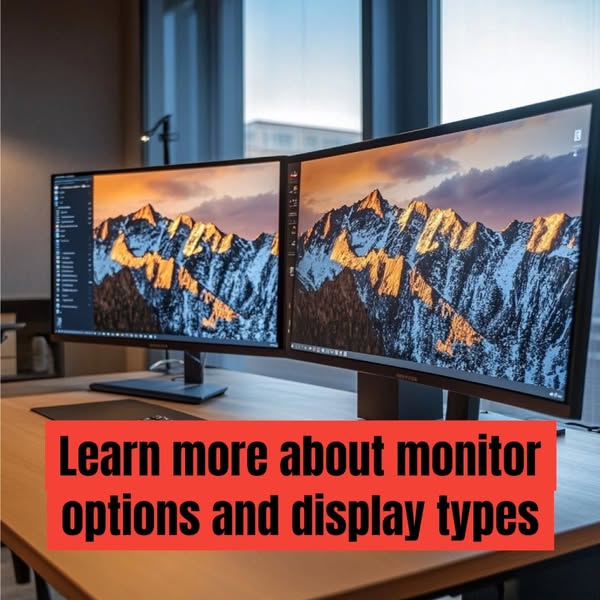 Learn more about monitor options and display types