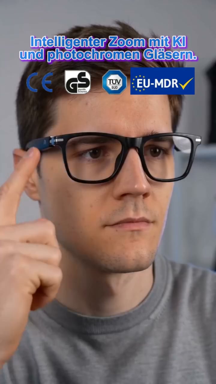 Eine Brille für unzählige Funktionen: Musikwiedergabe, Anrufe, Foto- und Videoaufnahmen, KI-gestützte Funktionen und Echtzeitübersetzung!