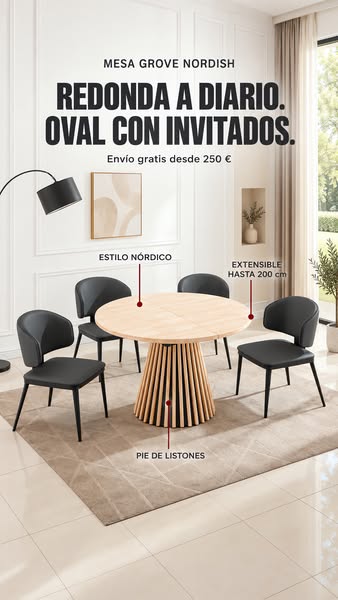 Extensible hasta 200 cm