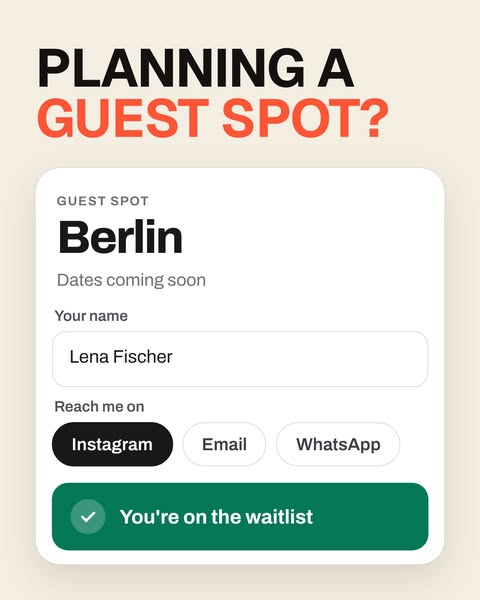 Fill your waitlist before you arrive