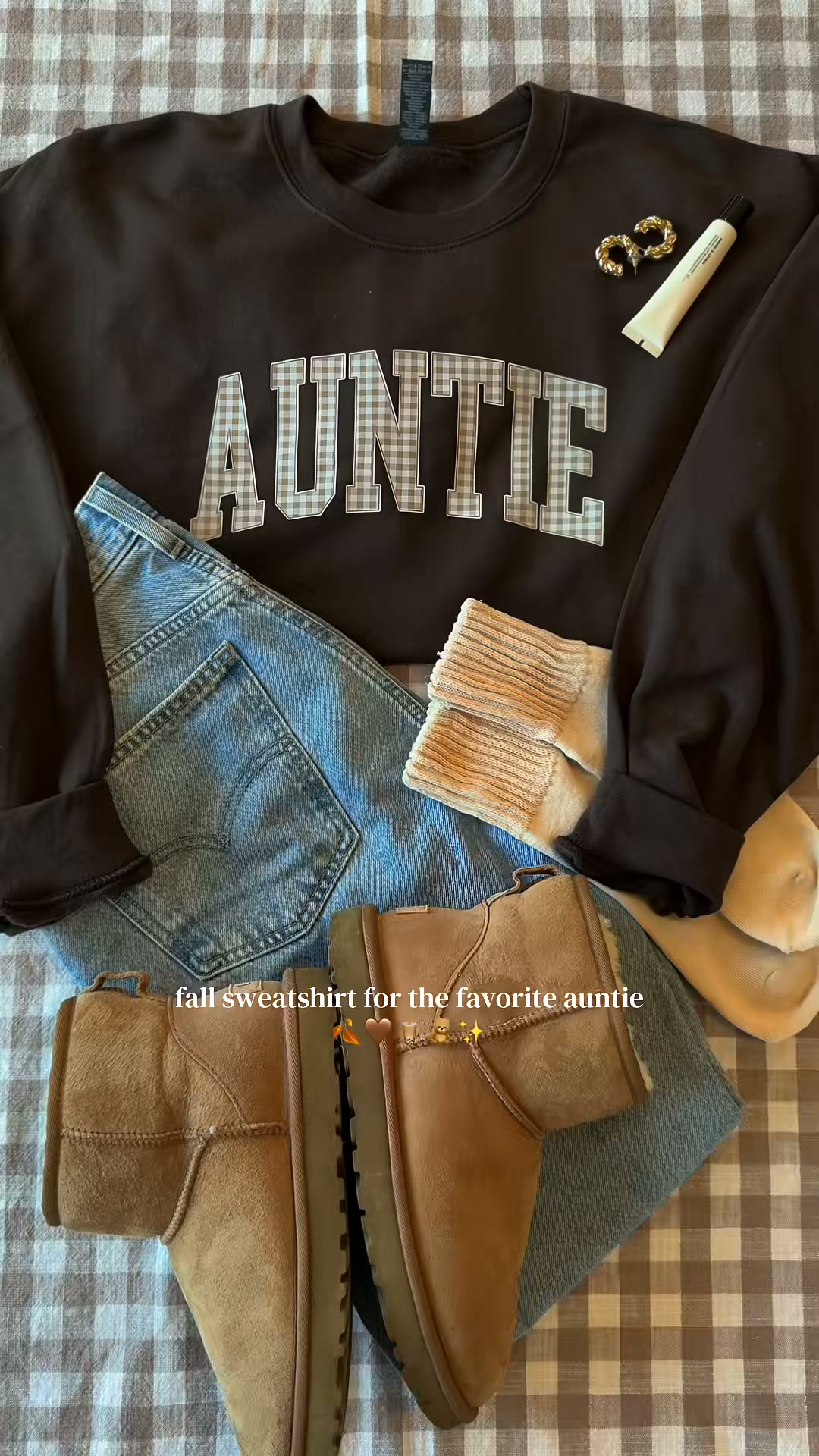 Gingham Mama Custom Family Title Sweatshirt
