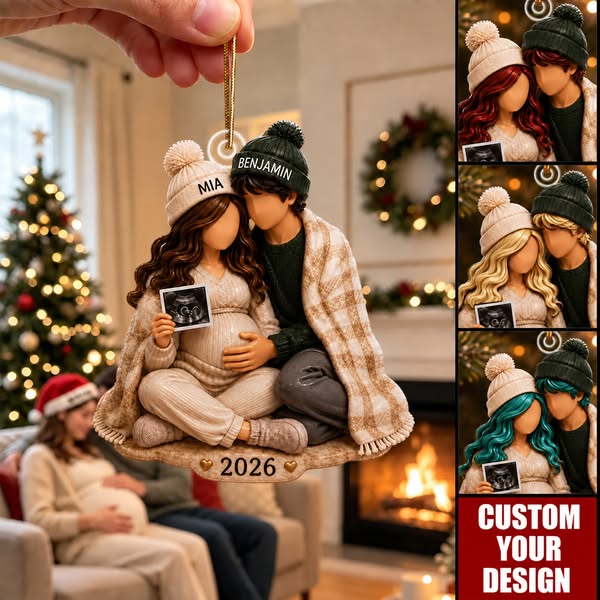 Personalized Pregnancy Christmas Acrylic Ornament