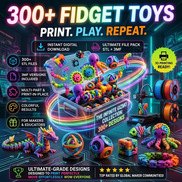 Print 300+ Fidget Toys