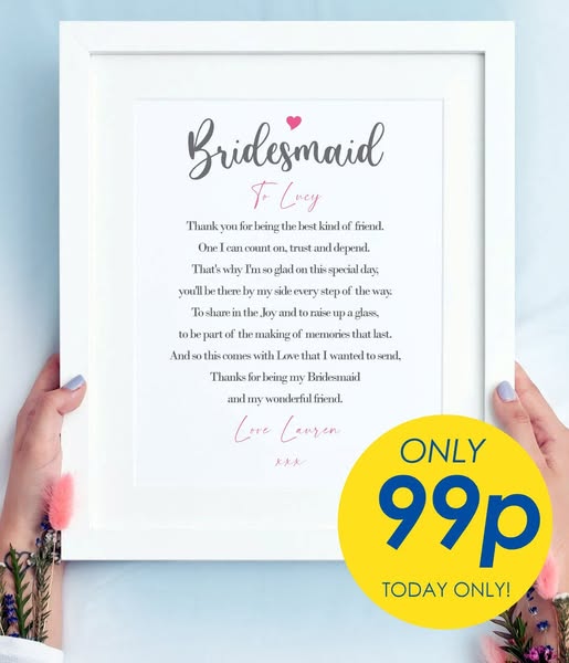 WeddyPrints | Personalised Wedding Thank You Prints!