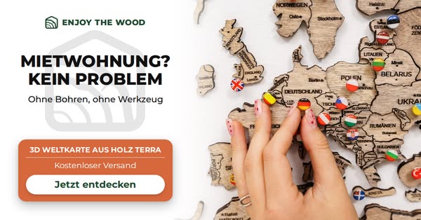 Holz-Weltkarte ab 97 € – handgefertigt