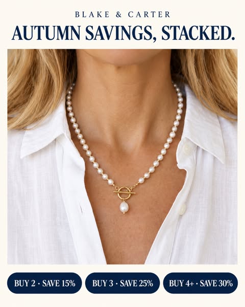 Real Pearls. One Hand. Up To 30% Off.