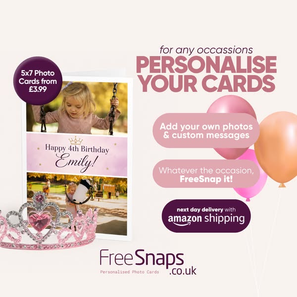 Personalised Photo Cards From £3.99