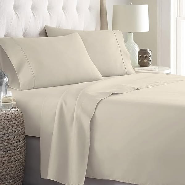 Flat Bed Sheet with 2 Pillow Covers and Cotton Bedsheet
