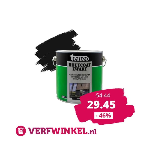 Tenco Houtcoat Zwart - 2,5 l