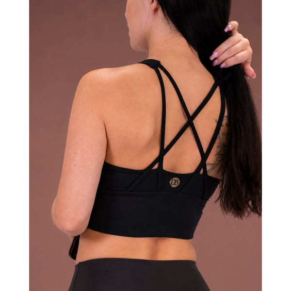 Iguana Bralette Black Rib