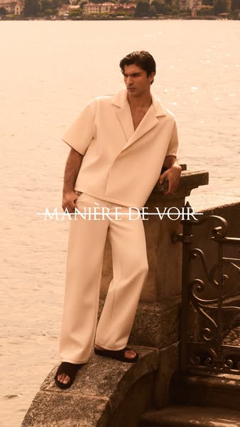 Abel - Boxy Twill Double Breasted Shirt - Cream