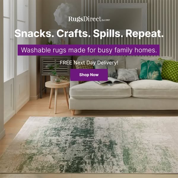 10% off your first rug. Use code SAVE10.