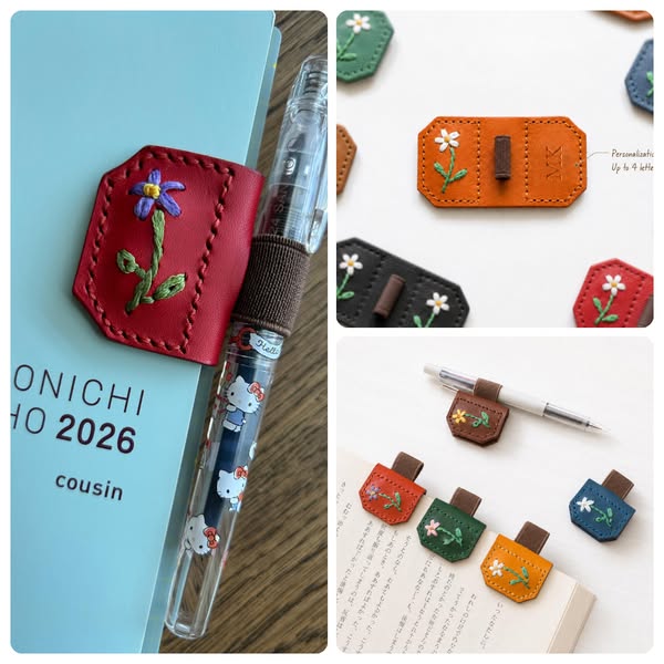 Leather Magnetic Pen Clip