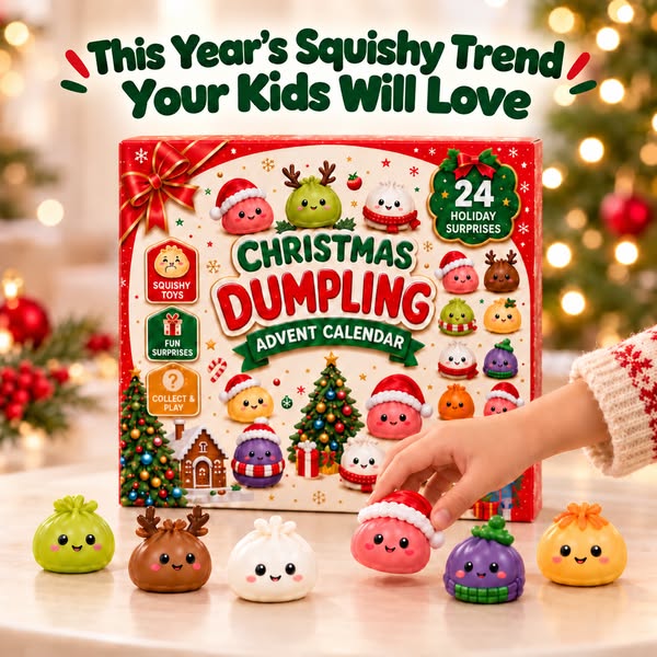 Custom 2026 Christmas Dumpling Advent Calendar, 24-Day Countdown • Twe