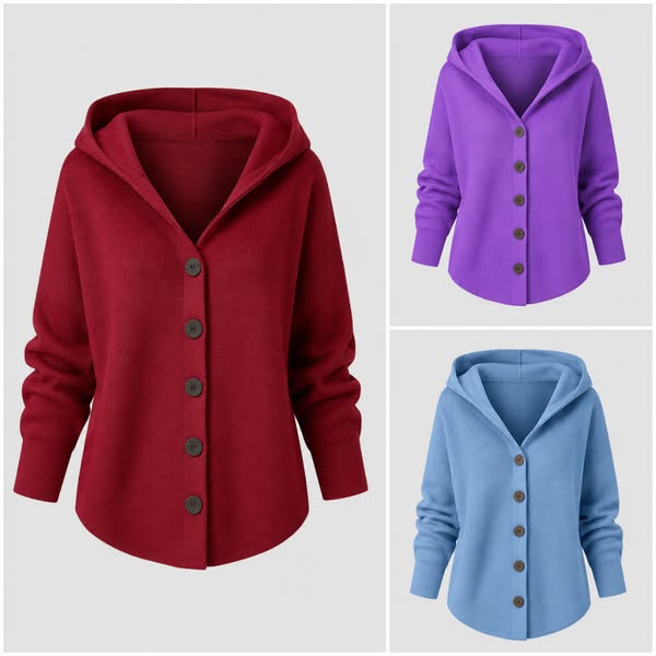 Knitted Hooded Cardigan — Summer Sale, 60% Off