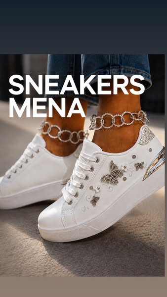 Mena White/Silver - Sneakers