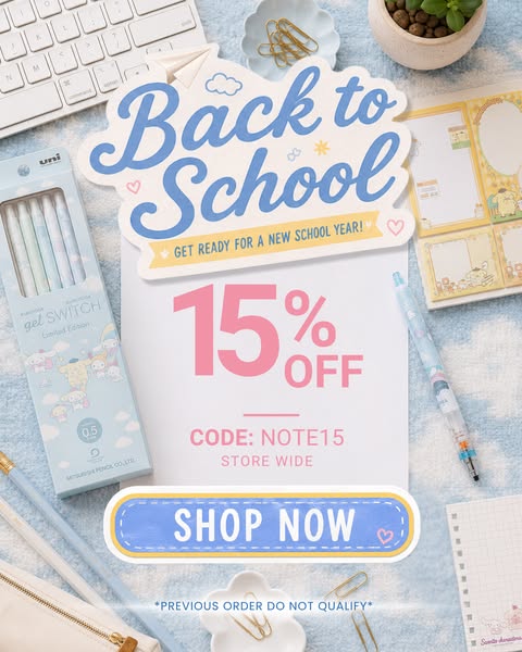 Back to School, But Make It Kawaii - 15% OFF!