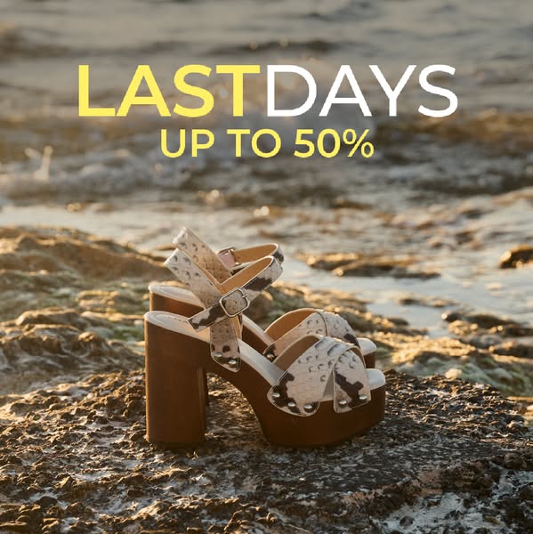 ÚLTIMOS DIAS · ATÉ -50%