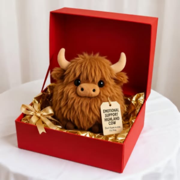 Christmas Pre Sale 50% Off Emotional Support Highland Cow PlushBuy More Save More - Brown / Buy 1