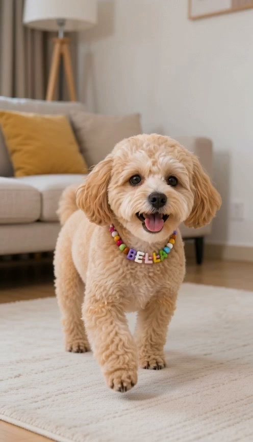 Personalized Beaded Adjustable Dog Necklace