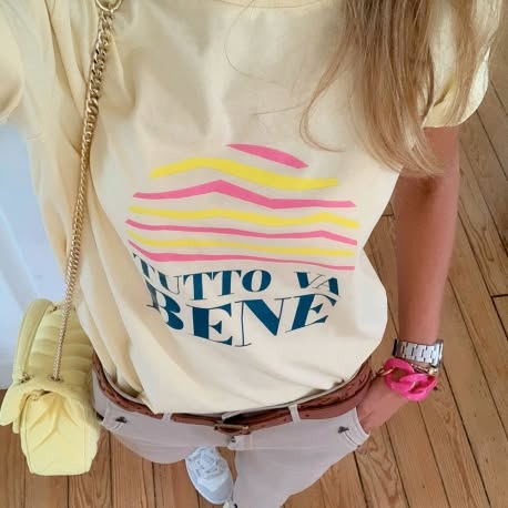 T-Shirt Jaune Tutto Va Bene by LesFutiles
