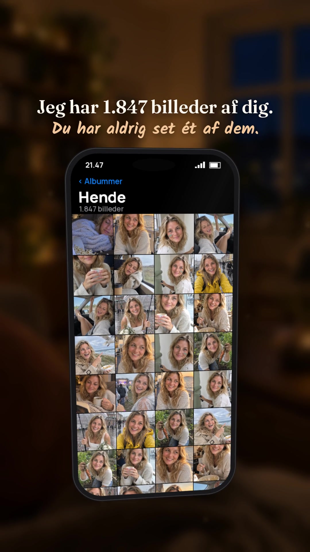 Dit billede af hende som plakat