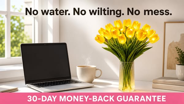 No Water. No Wilting. No Mess.