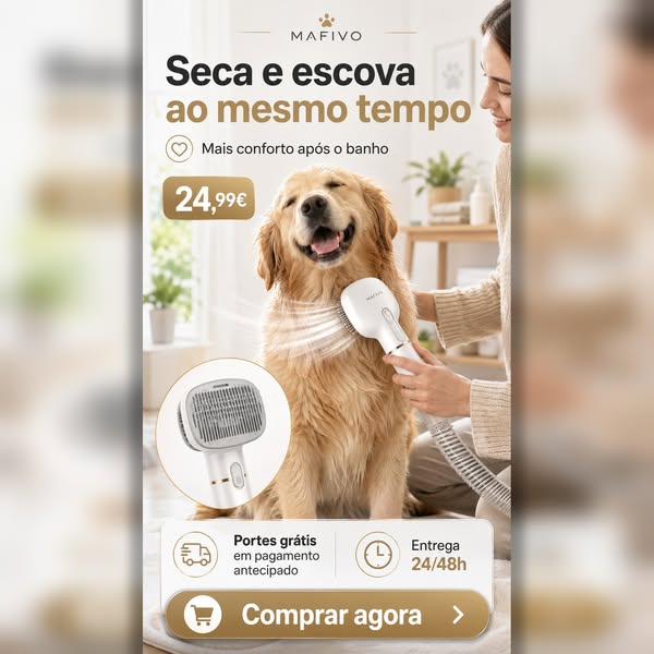 Seca + Escova em 1 só aparelho