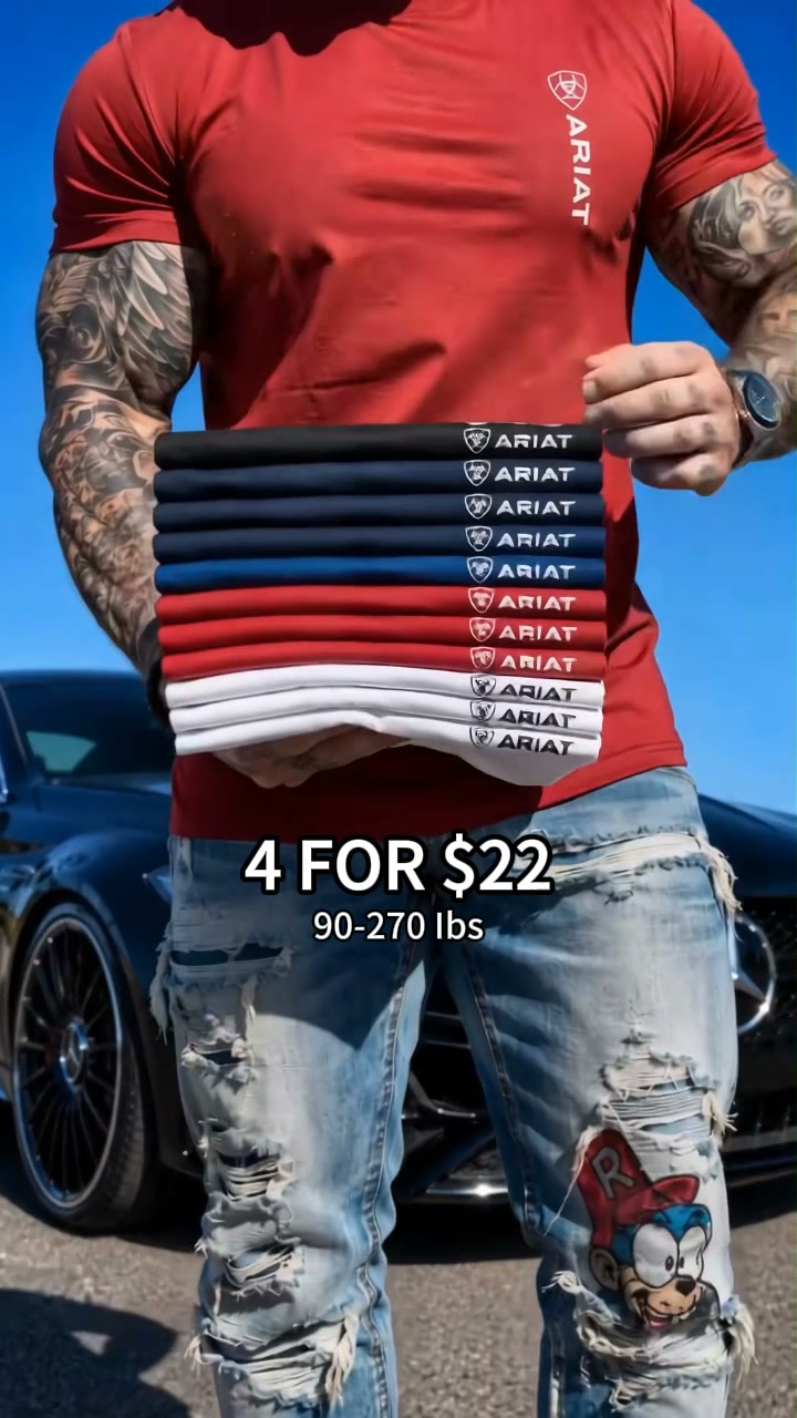 Men's Vertical Shield Graphic Tee – Western Cowboy Style Loose Short Sleeve Streetwear Shirt